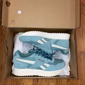 Teal Reebok Platform Tennis Shoes